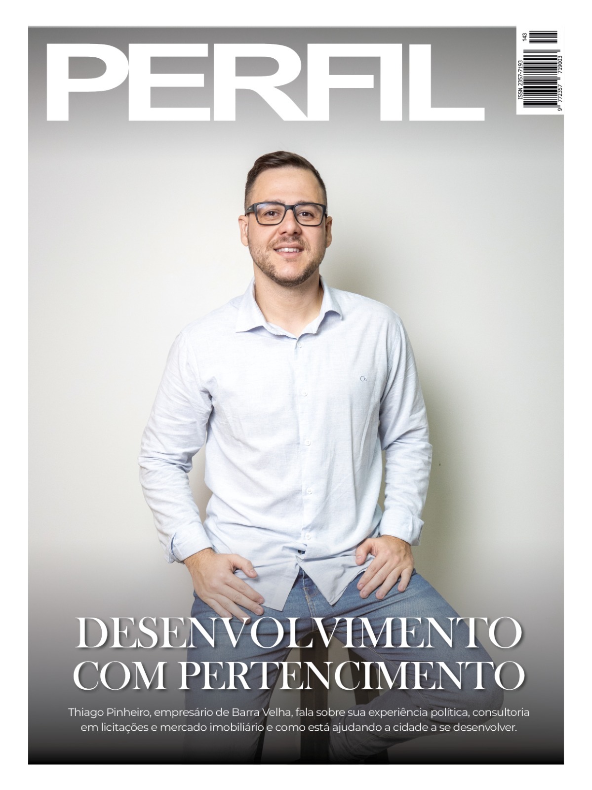 Revista PERFIL traz empresário de Barra Velha na capa, como destaque empresarial